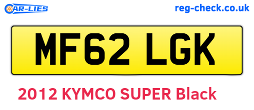 MF62LGK are the vehicle registration plates.