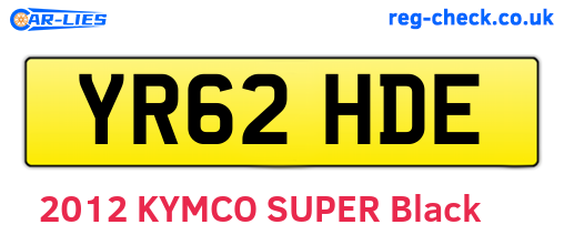 YR62HDE are the vehicle registration plates.