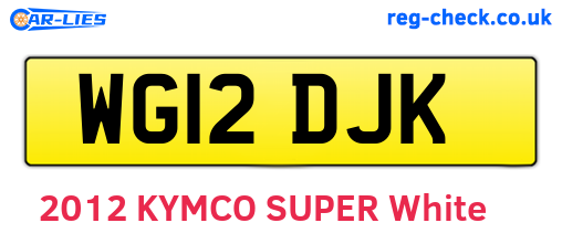 WG12DJK are the vehicle registration plates.