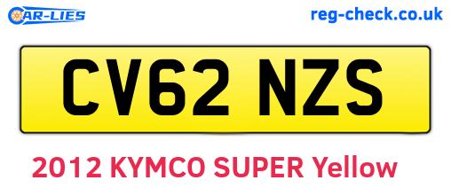 CV62NZS are the vehicle registration plates.