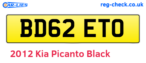 Black 2012 Kia Picanto (BD62ETO)