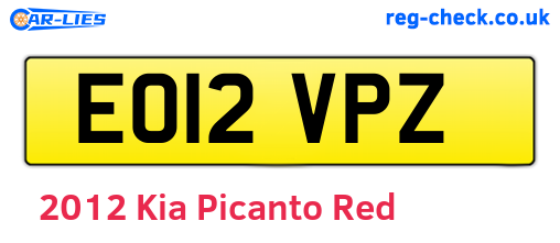 Red 2012 Kia Picanto (EO12VPZ)