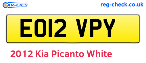 White 2012 Kia Picanto (EO12VPY)
