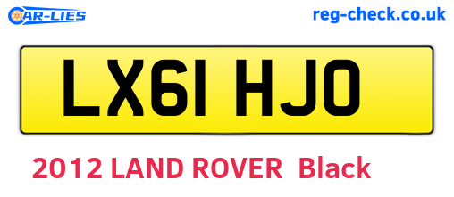LX61HJO are the vehicle registration plates.