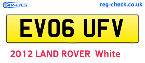 EV06UFV are the vehicle registration plates.