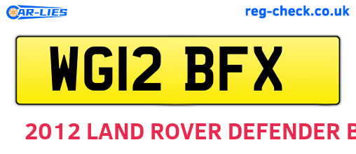 WG12BFX are the vehicle registration plates.
