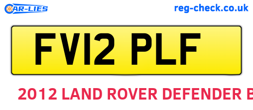 FV12PLF are the vehicle registration plates.