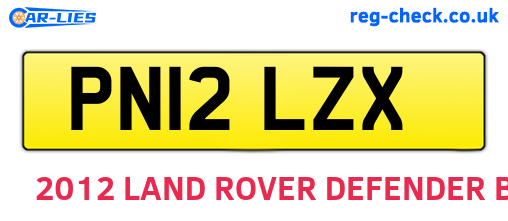PN12LZX are the vehicle registration plates.