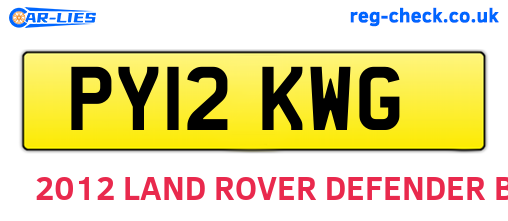PY12KWG are the vehicle registration plates.