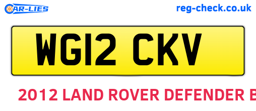 WG12CKV are the vehicle registration plates.
