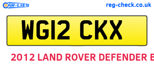 WG12CKX are the vehicle registration plates.