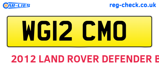 WG12CMO are the vehicle registration plates.