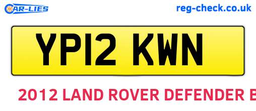 YP12KWN are the vehicle registration plates.