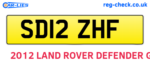 SD12ZHF are the vehicle registration plates.