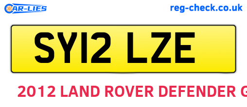 SY12LZE are the vehicle registration plates.