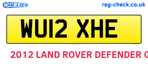 WU12XHE are the vehicle registration plates.