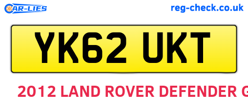 YK62UKT are the vehicle registration plates.
