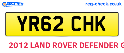 YR62CHK are the vehicle registration plates.