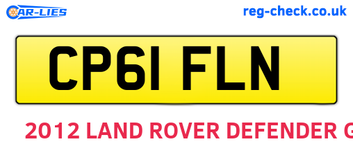 CP61FLN are the vehicle registration plates.
