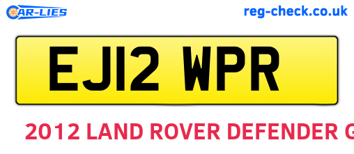 EJ12WPR are the vehicle registration plates.