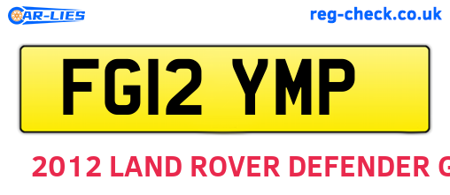FG12YMP are the vehicle registration plates.