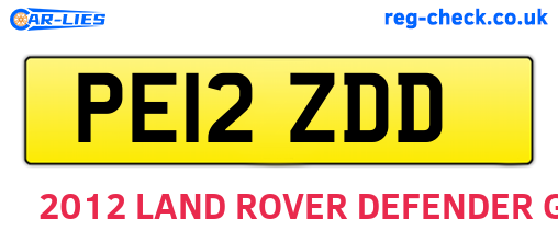 PE12ZDD are the vehicle registration plates.