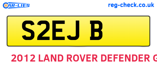 S2EJB are the vehicle registration plates.