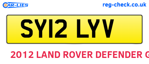 SY12LYV are the vehicle registration plates.