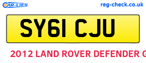SY61CJU are the vehicle registration plates.