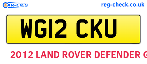 WG12CKU are the vehicle registration plates.