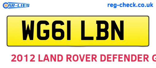 WG61LBN are the vehicle registration plates.