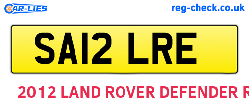 SA12LRE are the vehicle registration plates.