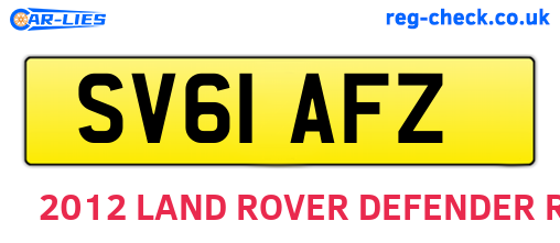 SV61AFZ are the vehicle registration plates.
