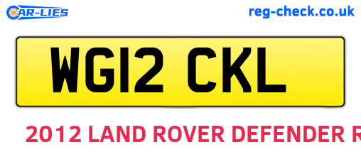 WG12CKL are the vehicle registration plates.