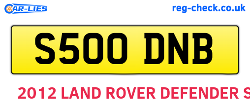 S500DNB are the vehicle registration plates.