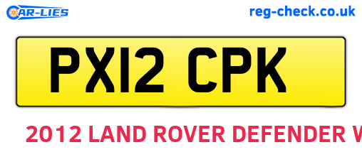 PX12CPK are the vehicle registration plates.