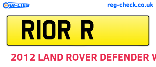 R1ORR are the vehicle registration plates.