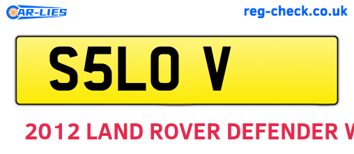 S5LOV are the vehicle registration plates.