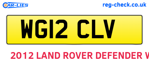 WG12CLV are the vehicle registration plates.