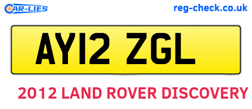 AY12ZGL are the vehicle registration plates.