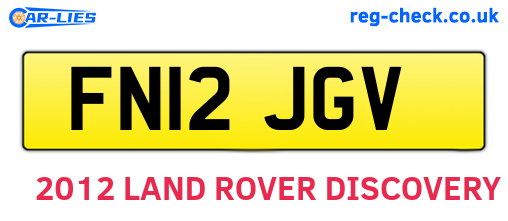 FN12JGV are the vehicle registration plates.