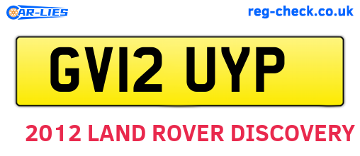 GV12UYP are the vehicle registration plates.