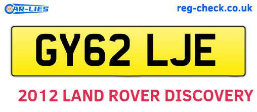 GY62LJE are the vehicle registration plates.