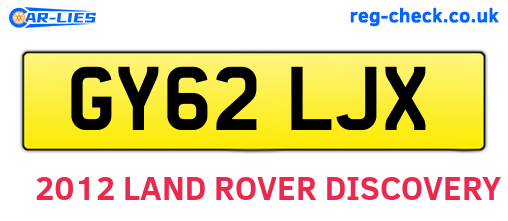 GY62LJX are the vehicle registration plates.