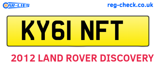 KY61NFT are the vehicle registration plates.