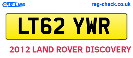LT62YWR are the vehicle registration plates.
