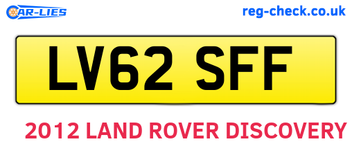 LV62SFF are the vehicle registration plates.