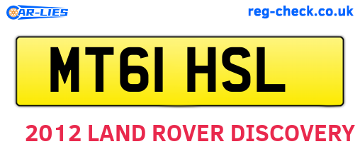 MT61HSL are the vehicle registration plates.