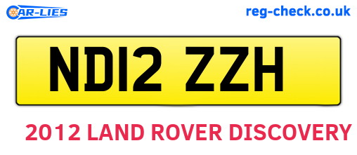 ND12ZZH are the vehicle registration plates.