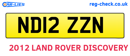 ND12ZZN are the vehicle registration plates.